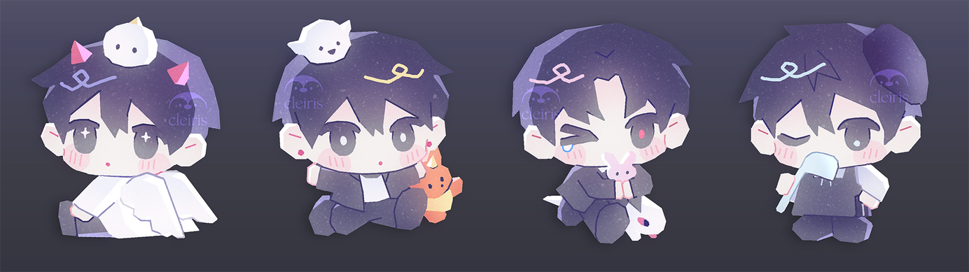 Lowpoly K-novel Protags